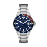 Emporio Armani Classic Blue Dial Pepsi Bezel Men's Watch AR11339