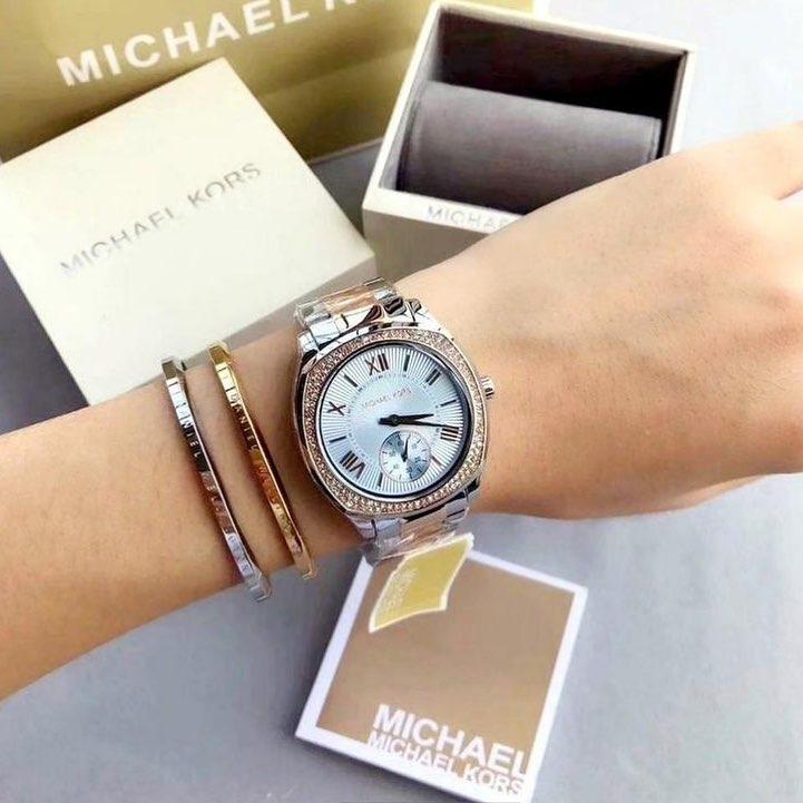 Michael Kors Bryn Two-Tone Glitz Ladies Watch MK6136 - The Watches Men & CO #5