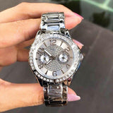 Guess Diamond Silver Dial Ladies Watch W0705L1 - The Watches Men & CO #4