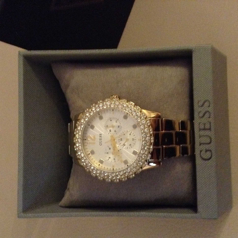 Guess Dazzler Diamond Gold-Tone Ladies Watch W0335L2 - The Watches Men & CO #5