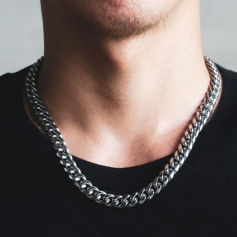 Big Daddy 10mm All Silver Cuban Long Chain