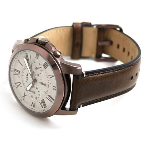 Fossil Grant Brown Leather Men's Watch FS5344