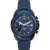 Fossil Bronson Chronograph Navy Stainless Steel Men's Watch FS5916