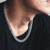 Big Daddy 10mm All Silver Cuban Long Chain