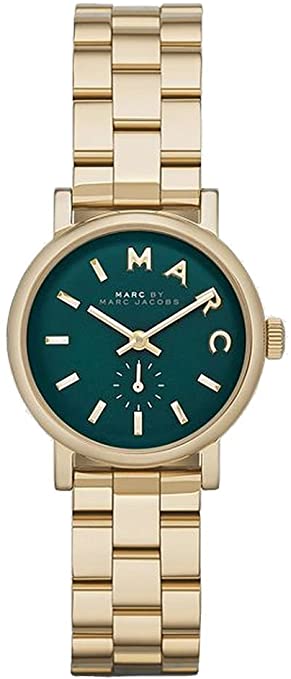 Marc By Marc Jacobs Baker Women's Green Gold Mini Watch  MBM3249 - The Watches Men & CO