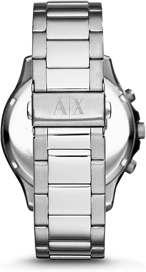 Armani Exchange Silver Chronograph Black Dial Men's Watch AX1057 - The Watches Men & CO #2