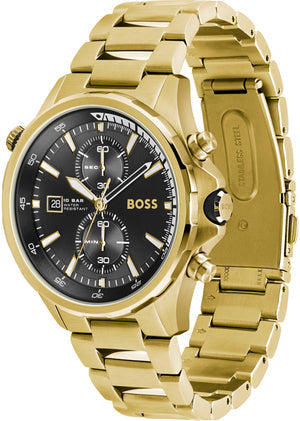 Hugo Boss Globetrotter Gold Chronograph Men's Watch 1513932 - The Watches Men & CO #2