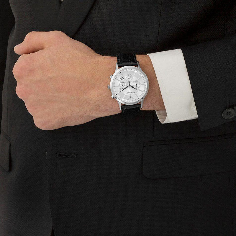 Emporio Armani Classic Chronograph Silver Dial Men's Watch AR2432 - The Watches Men & CO #5