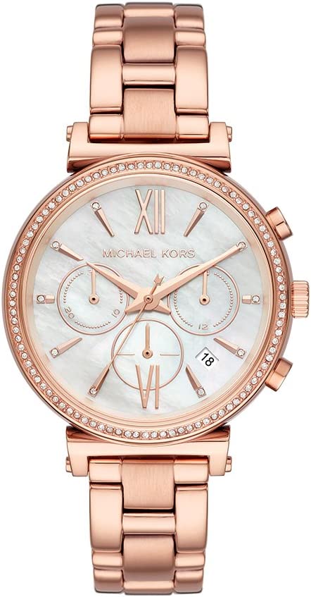 Michael Kors Sofie Chronograph Crystal Mother of Peal Dial Ladies Watch MK6576