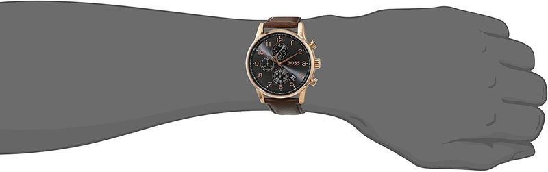 Hugo Boss Men  Year-Round Chronograph Quartz Brown Watch HB1513496 - The Watches Men & CO #4