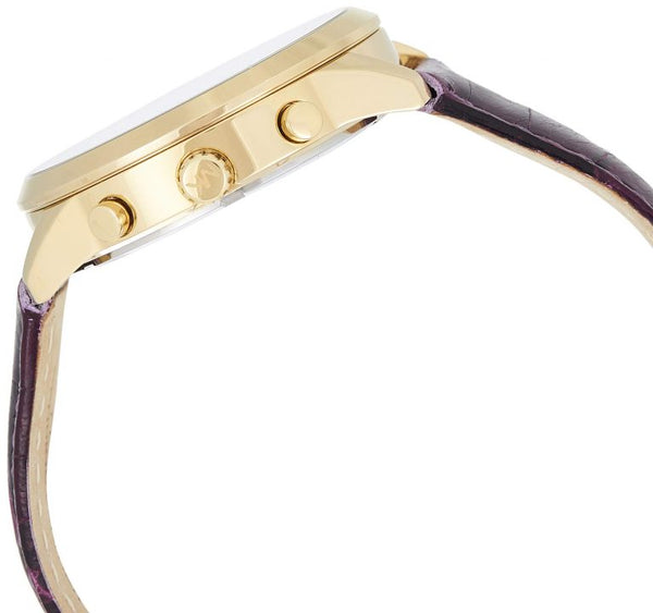 Michael Kors Slater Purple Leather Women's Watch MK2687 - The Watches Men & CO #3