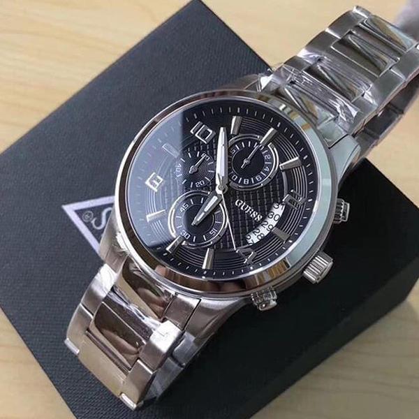 Guess Exec Chronograph Dial Silver-Tone Men's Watch W0075G1 - The Watches Men & CO #3