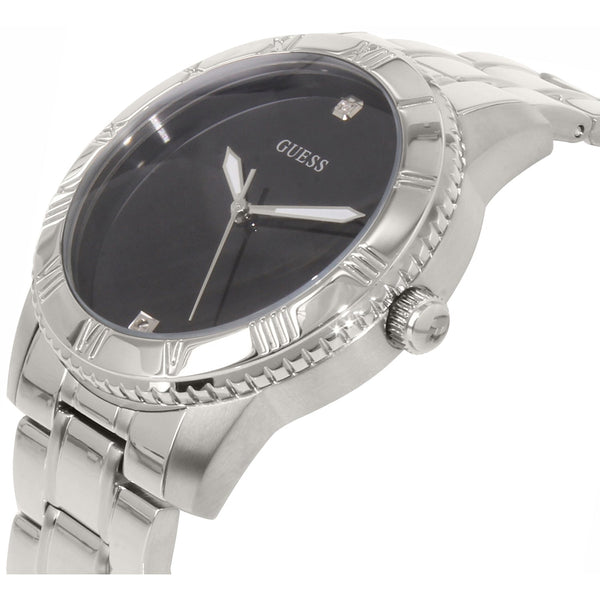 Guess Minimal Black Dial Silver Men's Watch W0416G1 - The Watches Men & CO #2