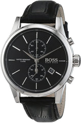 Hugo Boss Jet Black Dial Leather Strap Men's Watch HB1513279 - The Watches Men & CO #4