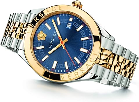 Versace Hellenyium Two-Tone Blue Dial Men's Watch VEVK00520 - The Watches Men & CO #2
