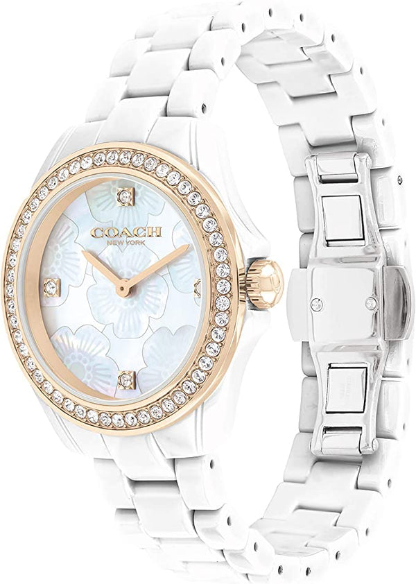 Coach Preston Ceramic Mother of Pearl Dial Ladies Watch 14503662