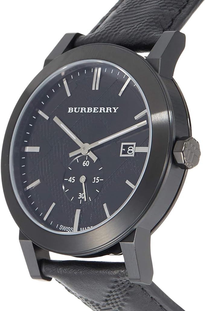 Burberry City Black Leather Strap Men's Watch BU9906 - The Watches Men & CO #3