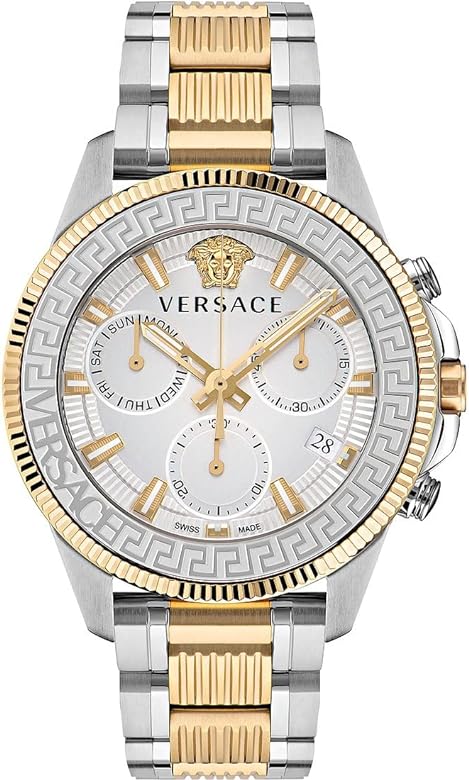 Versace Greca Action Chronograph Two-Tone Men's Watch  VE3J00522 - The Watches Men & CO