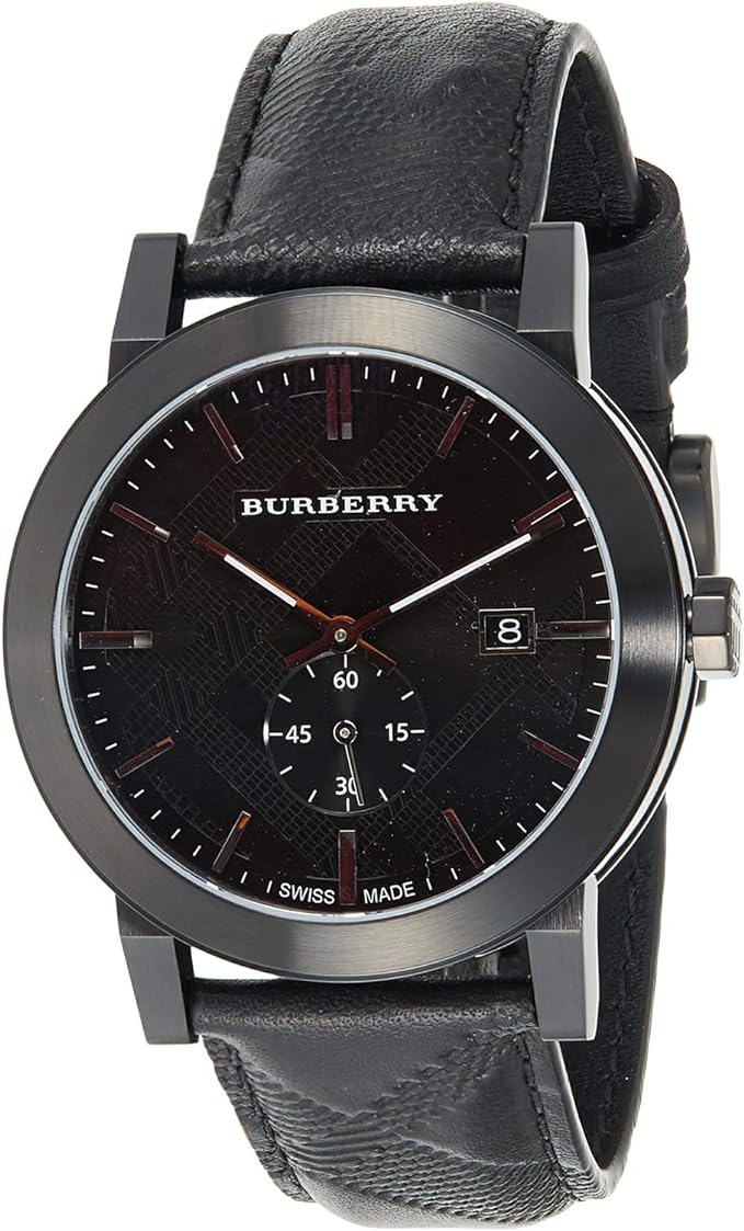 Burberry City Black Leather Strap Men's Watch  BU9906 - The Watches Men & CO