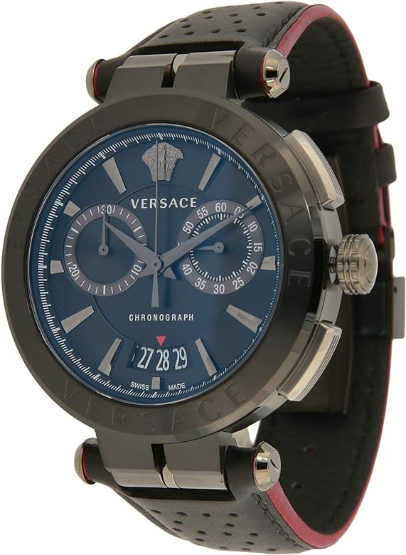 Versace Aion Chronograph All Black Men's Watch VBR030017 - The Watches Men & CO #2
