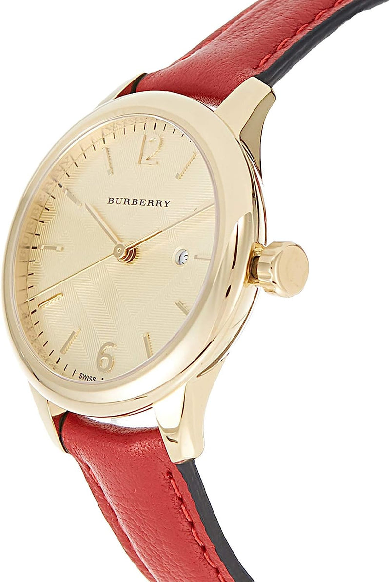 BURBERRY Ladies The Classic Round Leather Strap Women's Watch BU10102 - The Watches Men & CO #2