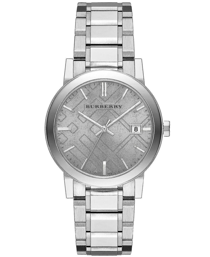 Burberry Grey Dial Stainless Steel Unisex Watch BU9035