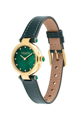 Coach Cary Emerald Green Leather Strap Women's Watch 14503951 - The Watches Men & CO #2