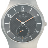 Skagen Grey Titanium Strap and Black/Grey Dial Men's Watch 805XLTTM - The Watches Men & CO #2