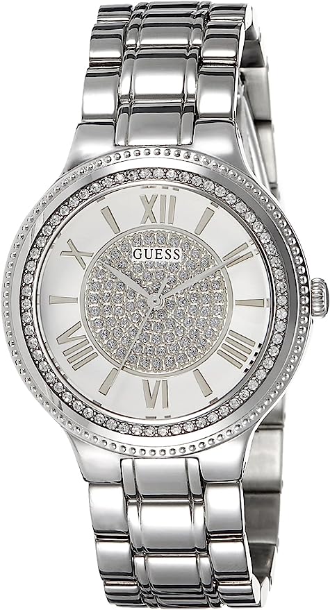 Guess Women's Silver Stainless Steel and Silver Dail Women's Watch  W0637L1 - The Watches Men & CO
