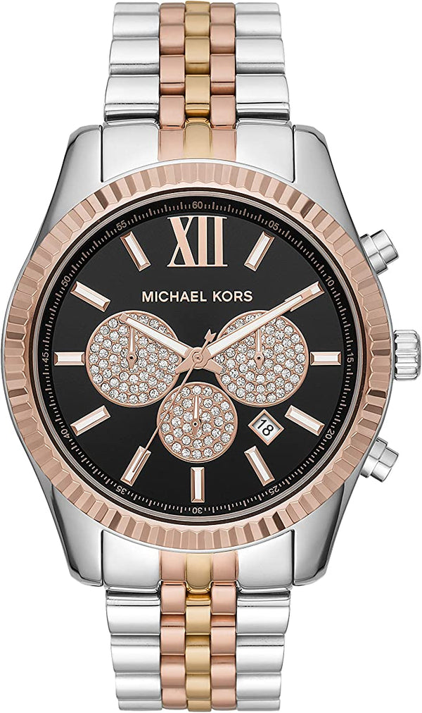 Michael Kors Lexington Tri Tone Men's Watch  MK8714 - The Watches Men & CO