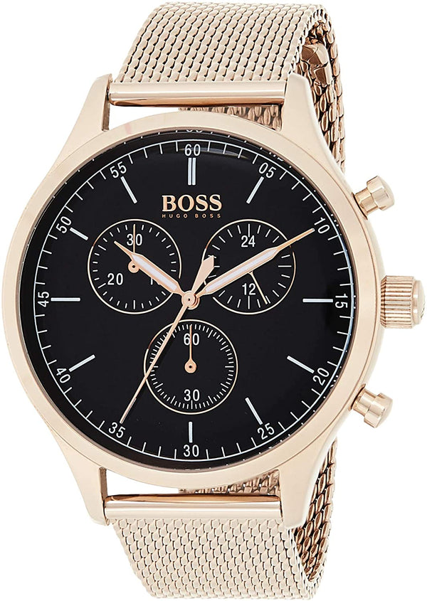 Hugo Boss Men's Companion Rose Gold-Tone Steel Bracelet Watch  HB1513548 - The Watches Men & CO