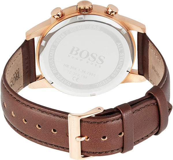 Hugo Boss Men  Year-Round Chronograph Quartz Brown Watch HB1513496 - The Watches Men & CO #2