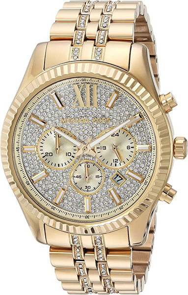 Michael kors mens gold watch with crystals sale