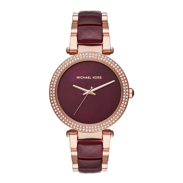 Burgundy michael kors watch new arrivals