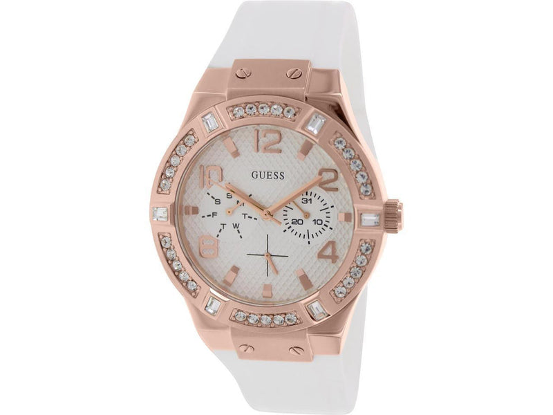 Guess Rose Gold Silicon Strap Women's Watch W0426L1