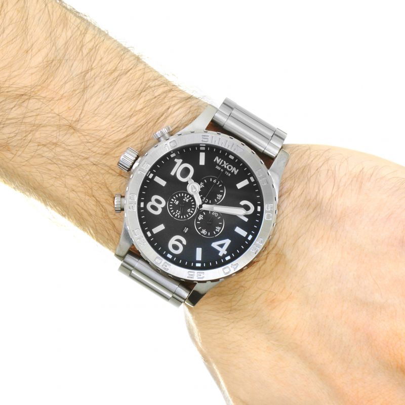 Nixon 51-30 Stainless Steel Chrono Black Men's Watch A083-000 - The Watches Men & CO #4