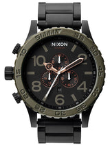 Nixon 51-30 Chrono Black Dial Industrial Green Ion-plated Men's Watch  A083-1530 - The Watches Men & CO