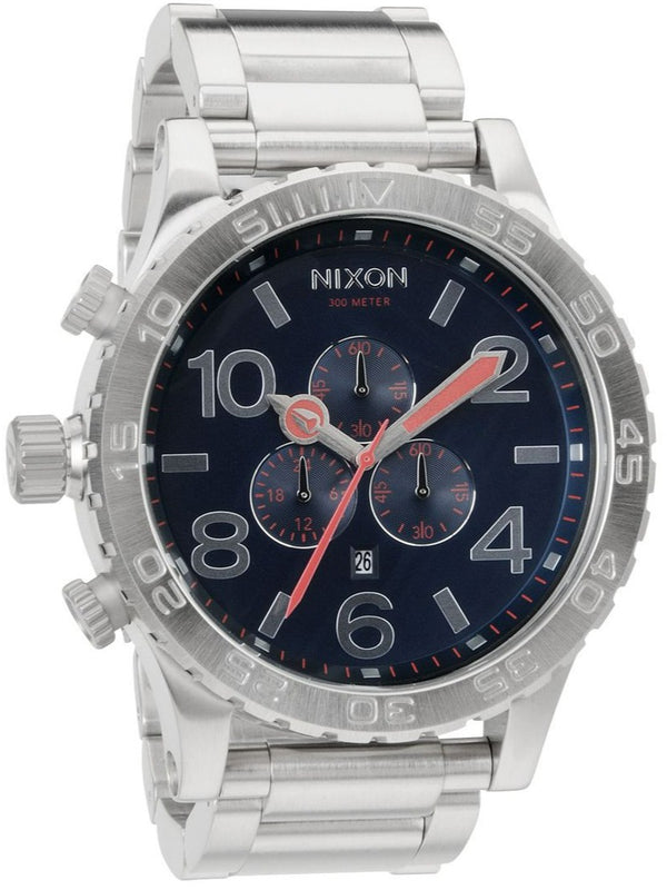 Nixon 51-30 Navy Blue Silver Men's Watch  A083-307 - The Watches Men & CO