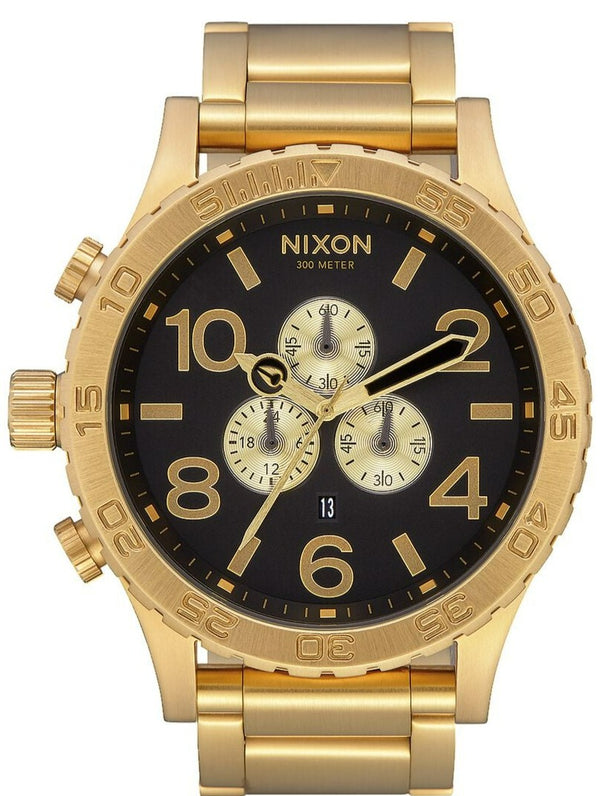 Nixon 51-30 Chrono Gold & Black Men's Watch  A083-510 - The Watches Men & CO