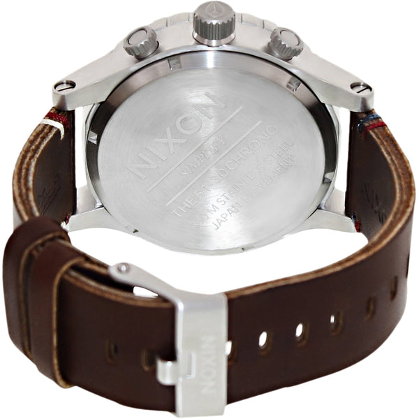 Nixon 51-30 Chrono Black Dial Brown Leather Men's Watch Men's Watch A124-019 - The Watches Men & CO #2