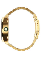 Nixon Sentry Stainless Steel Gold & Green Sunray Men's Watch A356-1919 - The Watches Men & CO #2