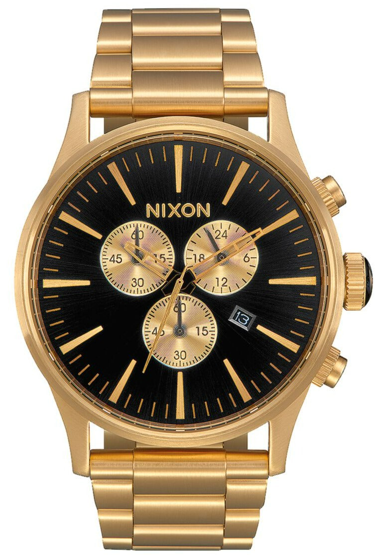 Nixon Sentry Chrono All Gold & Black Men's Watch Men's Watch  A386-510 - The Watches Men & CO