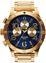 Nixon 48-20 Chrono Blue Dial Gold PVD Men's Watch  A486-1922 - The Watches Men & CO