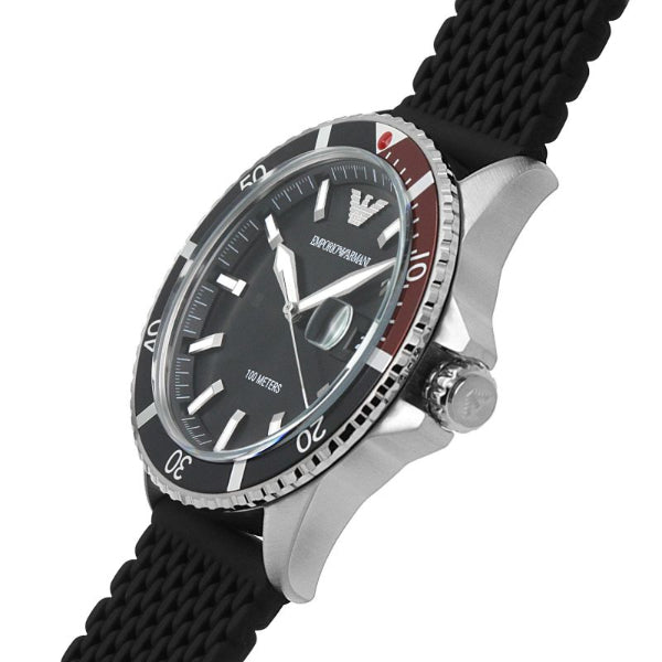 Emporio Armani Diver Black Dial Men's Watch AR11341 - The Watches Men & CO #2