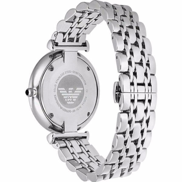 Emporio Armani Retro Black Dial Silver Men's Watch AR1676 - The Watches Men & CO #3