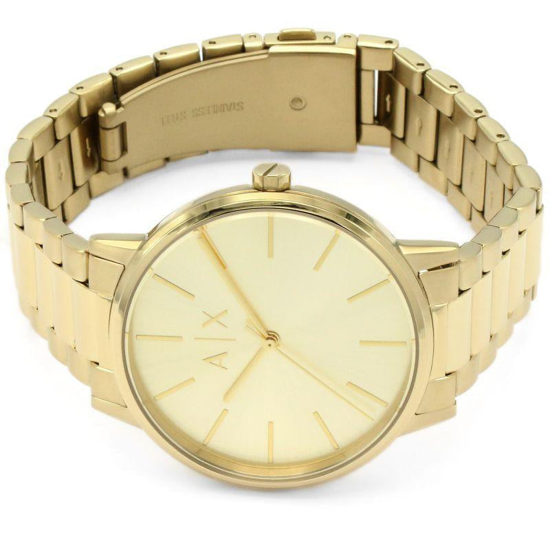 Armani Exchange Three-Hand Gold-Tone Stainless Steel Men's Watch  AX2707 - The Watches Men & CO