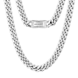 Big Daddy 10mm All Silver Cuban Long Chain