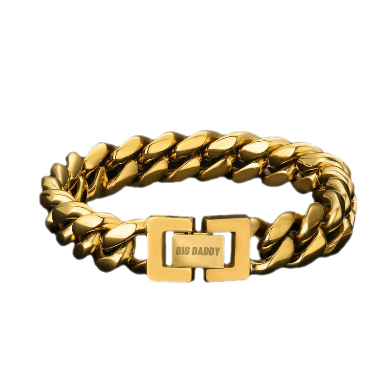 Big Daddy 12mm Gold Cuban Link Bracelet