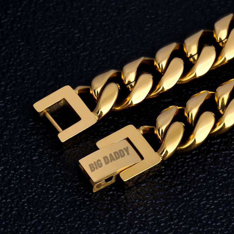 Big Daddy 8mm Gold Cuban Link Bracelet