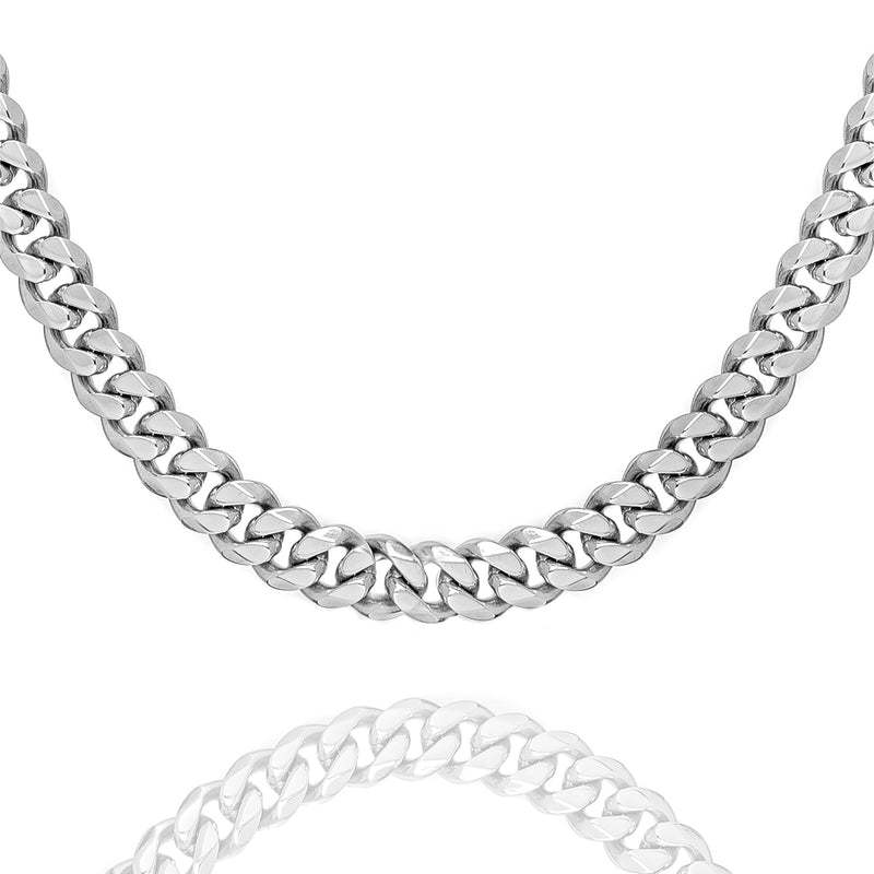 Big Daddy 8MM Cuban Link Silver Chain